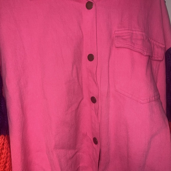 Vintage Umgee Quilted Jacket Womens Large Pink Multi-colored Jacket‎ - Picture 4 of 9